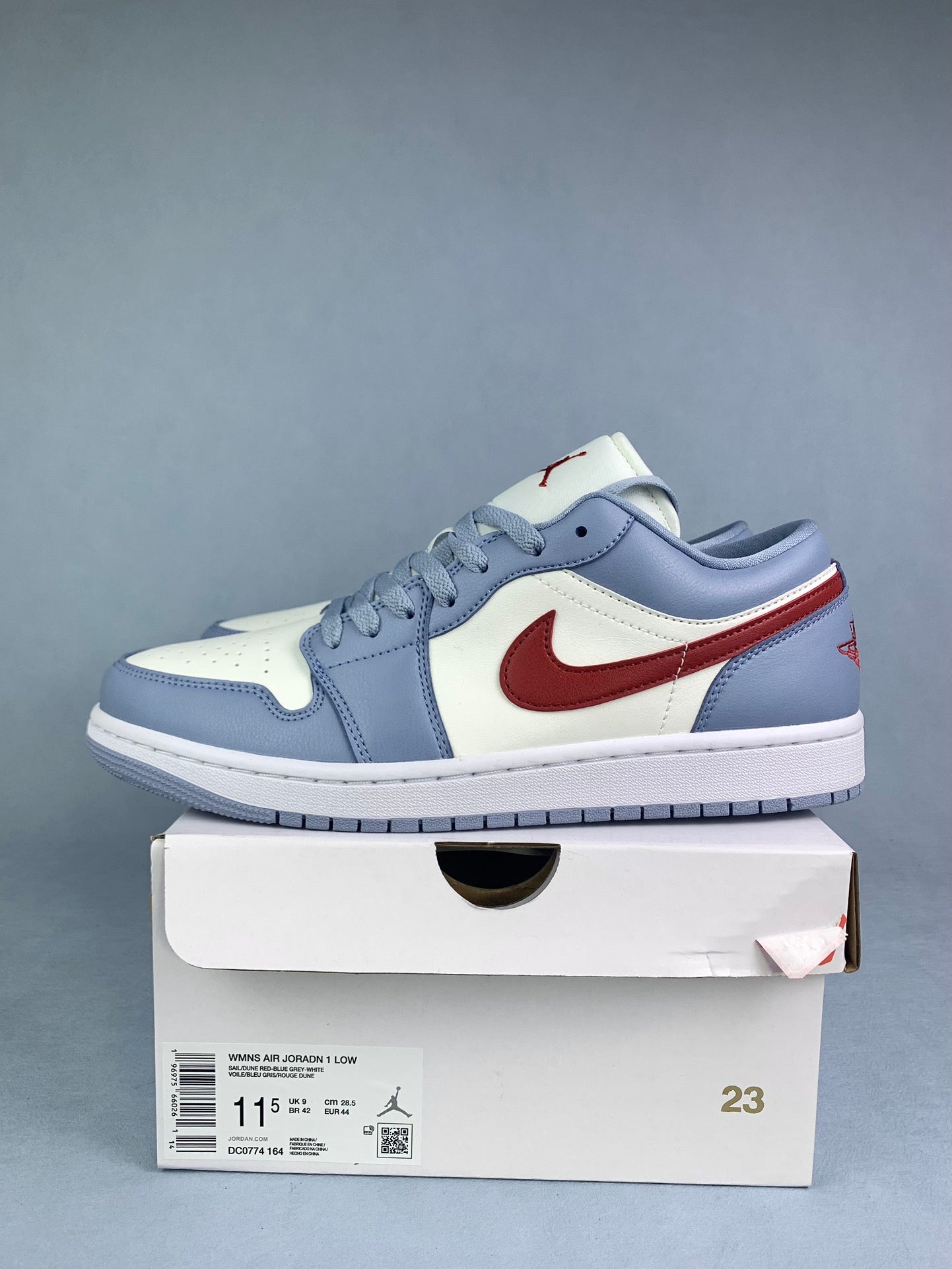 Air Jordan 1 Low Blue Grey Dune Red