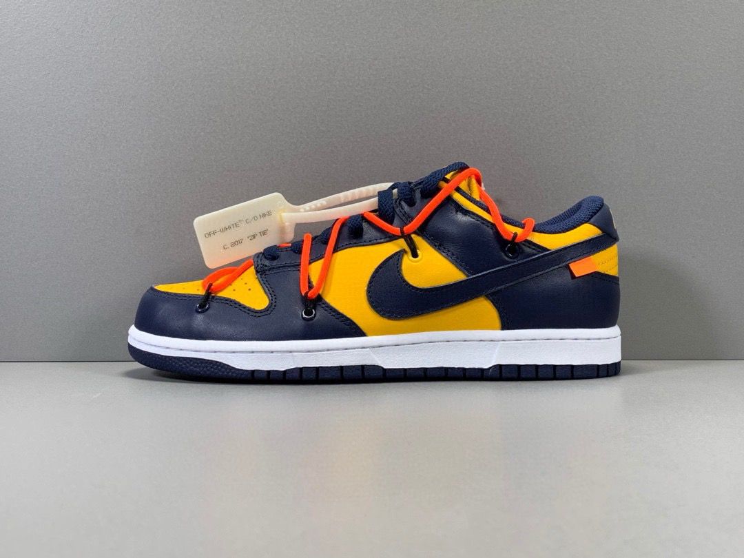 Nike Dunk low X off white  university gold