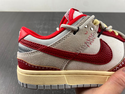 Nike Dunk Low Suede Grey Red White