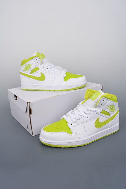 Air Jordan mid white lime